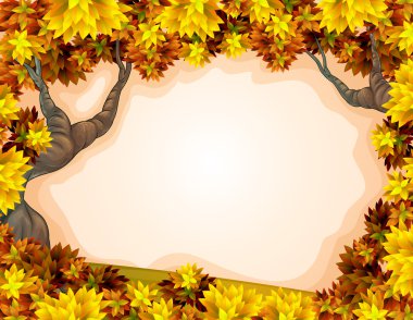 Büyük ağaçlar ile boş bir yer