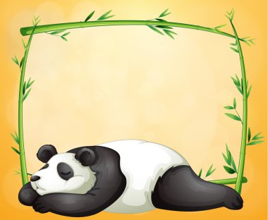 boş bir çerçeve ve uyku panda