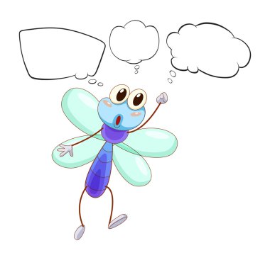 bir böcek boş düşünceleri ile