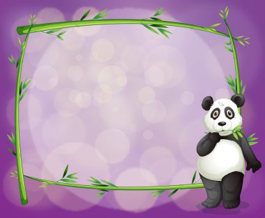 bir panda ile boş bir çerçeve
