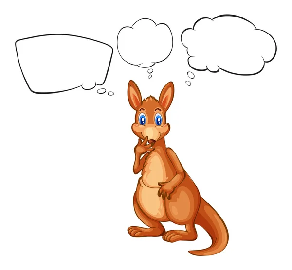 A kangaroo from Australia thinking — Stock Vector