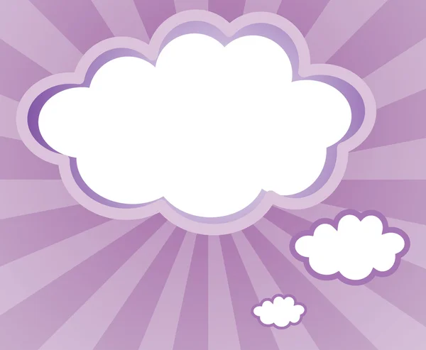 An empty space in a cloud form — Stock Vector