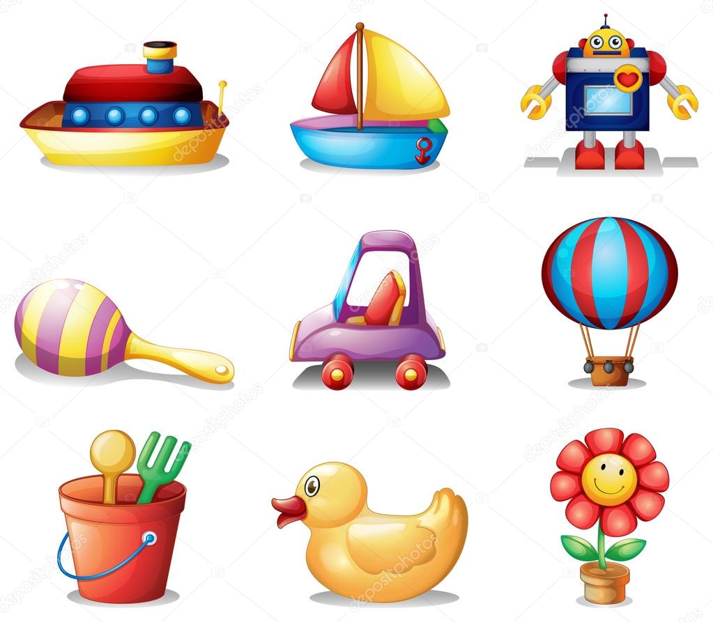 Différents types de jouets image vectorielle par interactimages