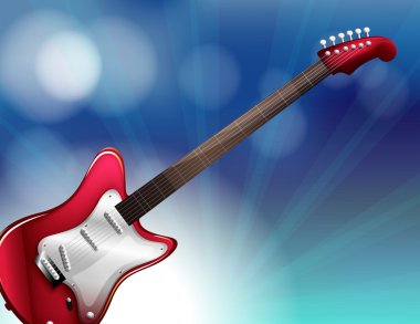 kırmızı bir elektro gitar