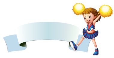 bir amigo kızla sarı pompoms