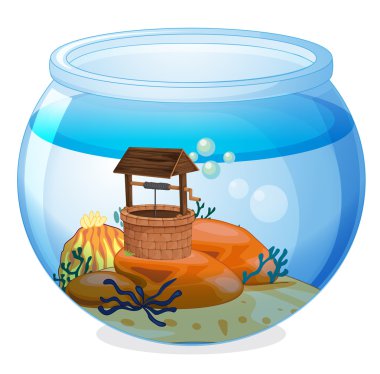 Isteyen bir akvaryum içinde