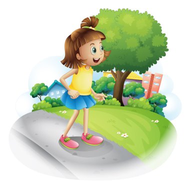 küçük bir kız sokak