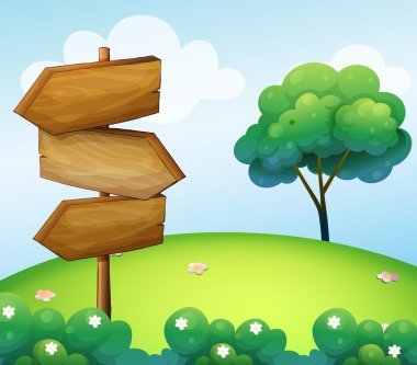 ahşap ok tabela Hill