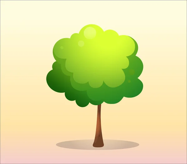 Un albero verde — Vettoriale Stock