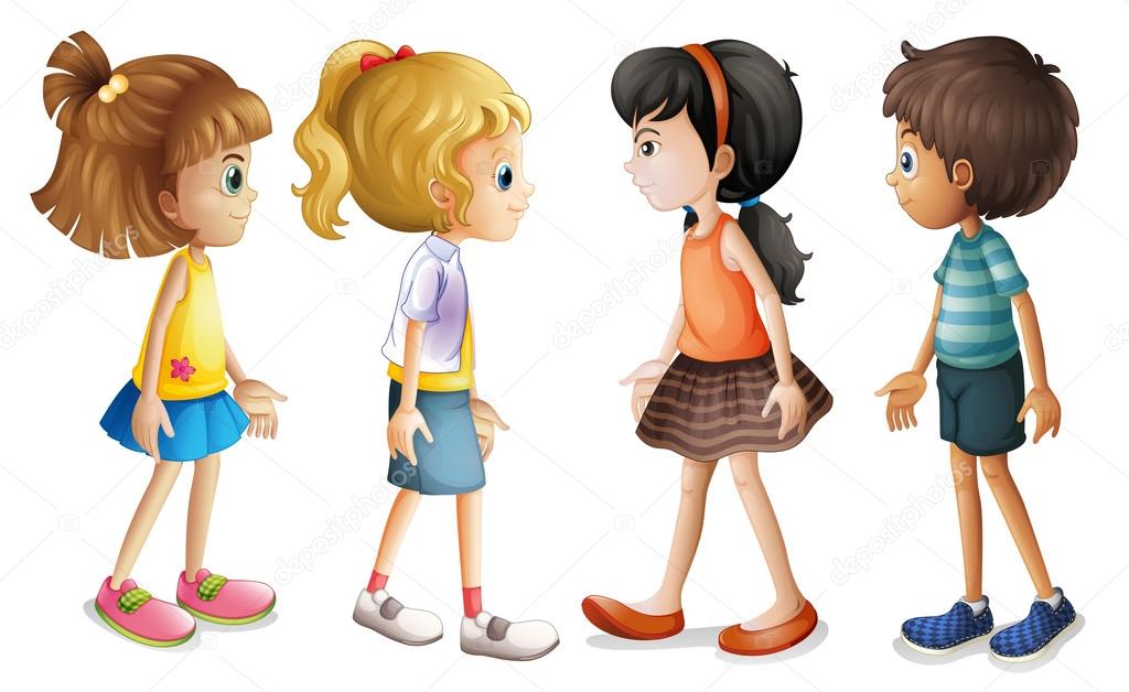 Vektorgrafiken Kids Talking Clipart Vektorbilder Kids Talking Clipart Depositphotos