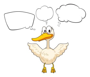 boş düşünceleri ile beyaz ördek