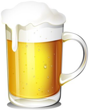 Bir bardak soğuk bira.