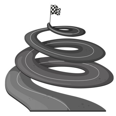 uzun bir yolun sonunda bir afiş