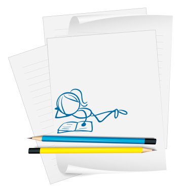 bir kağıt okuma bir kadınla