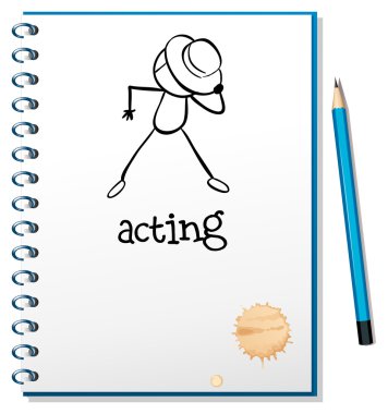 kapak sayfası hareket eden bir kişinin bir kroki ile defter