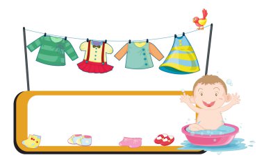 Bebek bir itirazları yanında boş bir şablon