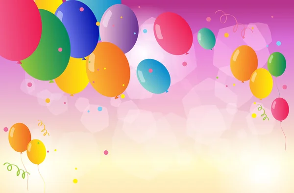 Globos de fiesta coloridos — Vector de stock