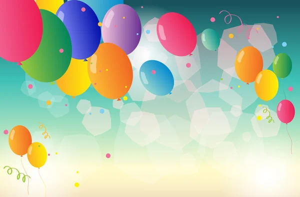 Un grupo de globos de colores — Vector de stock