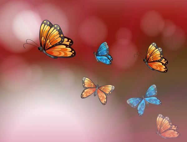 Een papier met vlinders — Stockvector