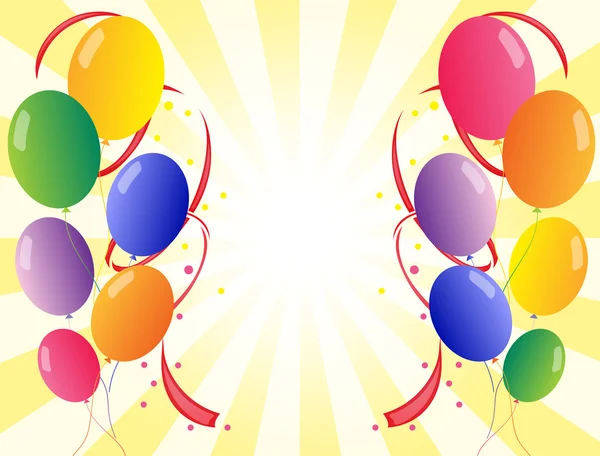 Renkli balonları bir ileti örneği — Stok Vektör