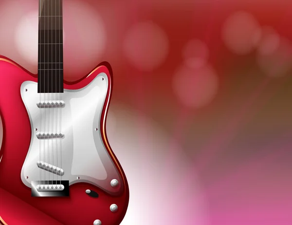 Een rode elektrische gitaar — Stockvector