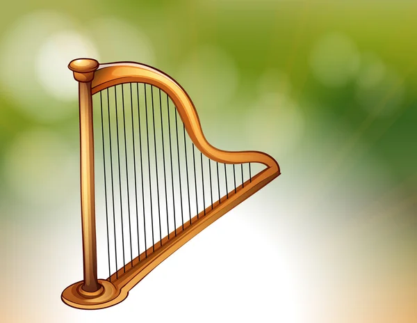 A golden harp — Stock Vector