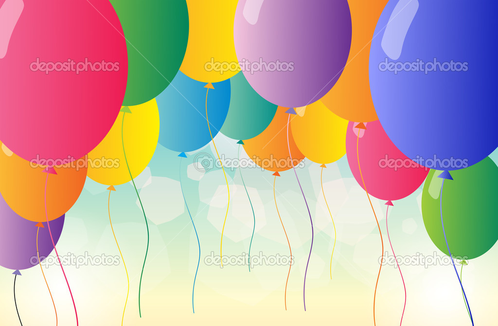 Colorful balloons for a party