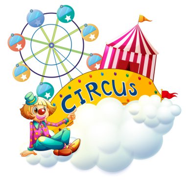 kadın soytarı circus tabela yanında