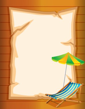 plaj şemsiyesi ile boş bir ileti örneği