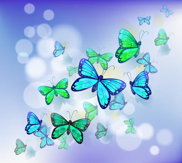 Mariposas en una papelería — Vector de stock