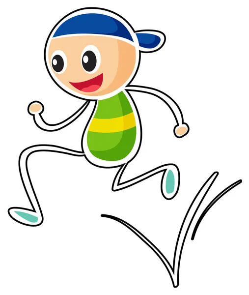 A little boy running — Stock Vector