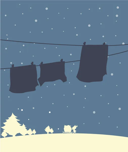 Lógó ruhát egy téli szezonban árnyéka — Stock Vector