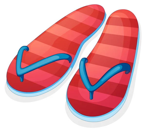 Een paar rode slippers — Stockvector