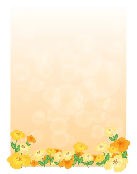 Ein leeres Papier mit Blumen — Stockvektor