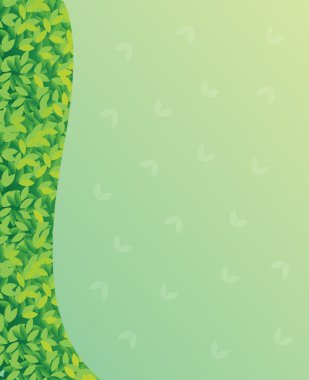 yeşil yaprakları ile boş bir yeşil kitap