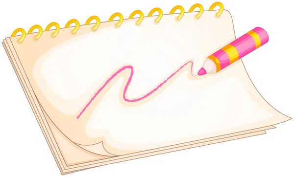 Un carnet et un stylo couleur — Image vectorielle