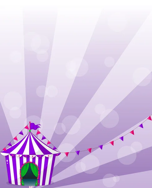 Una tenda da circo viola — Vettoriale Stock