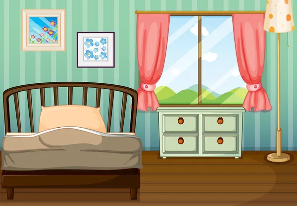 An empty bedroom — Stock Vector