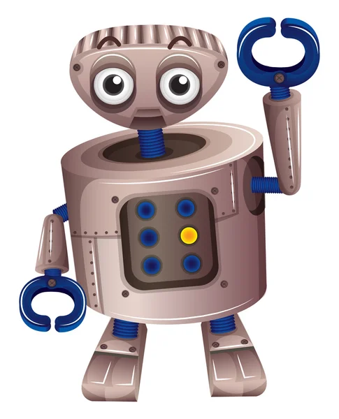 Egy barna robot — Stock Vector