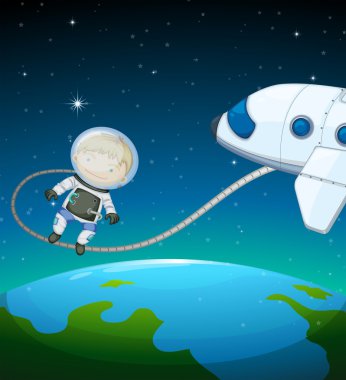 astronot uzayda