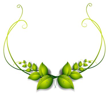 basit yapraklı kenarlık
