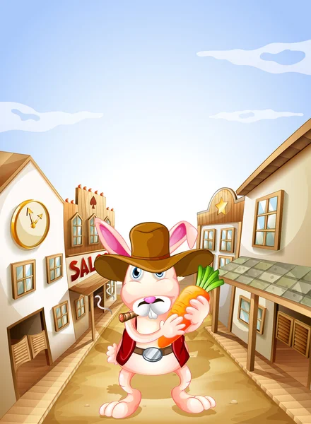 兔子的胡萝卜 — 图库矢量图片