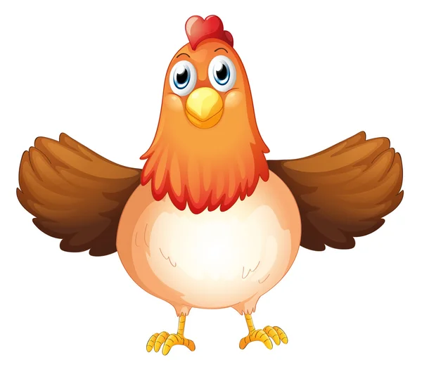 Una gallina gorda — Vector de stock