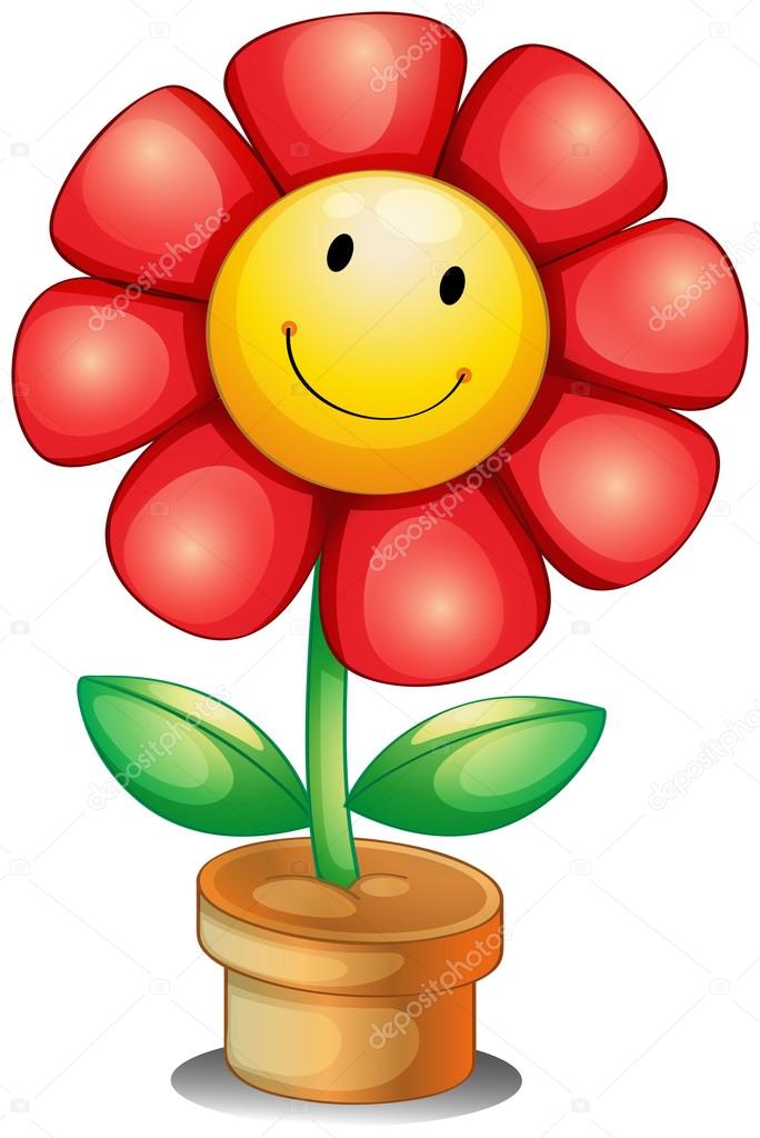Kwiat wewnątrz garnka — Grafika wektorowa © interactimages #23774045