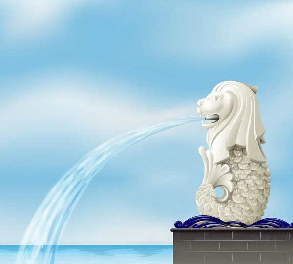 Une statue de merlion — Image vectorielle
