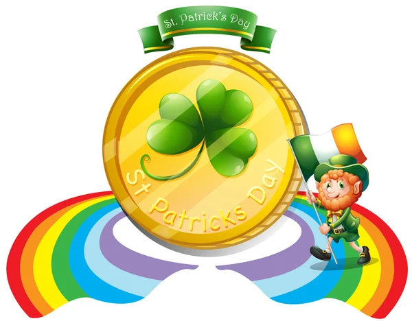 Velké zlaté mince pro St. Patrick je den — Stockový vektor