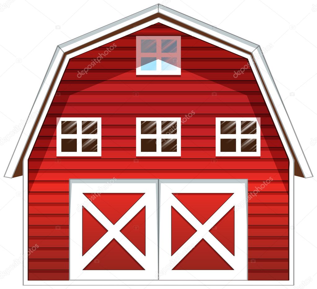 A red barn house