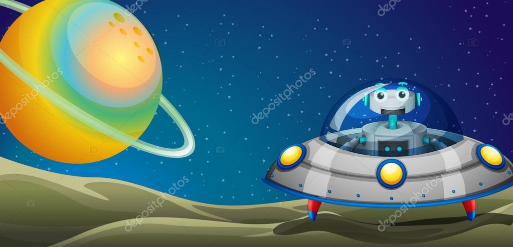 A robot inside a spaceship Stock Vector Image by ©interactimages #24582071