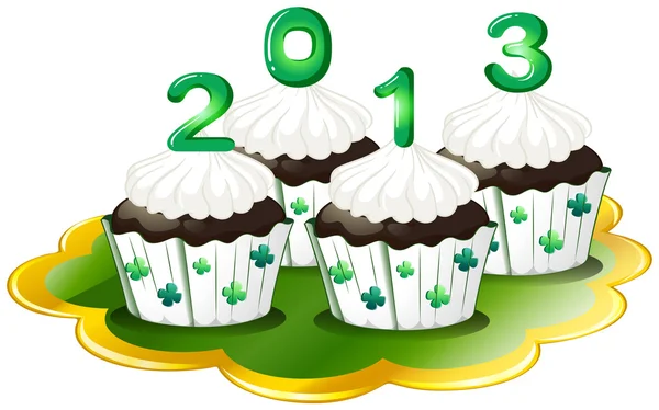 Cupcakes para 2013 —  Vetores de Stock