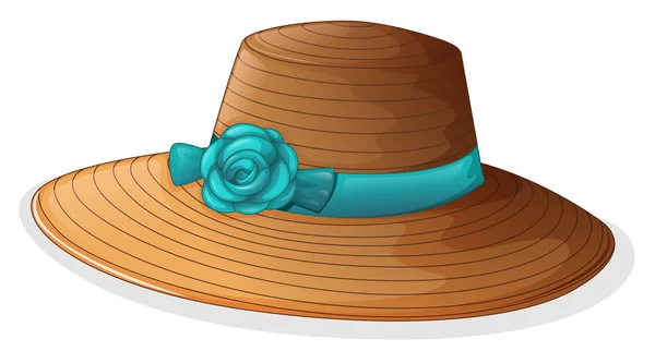 A kalap, kék szalaggal — Stock Vector